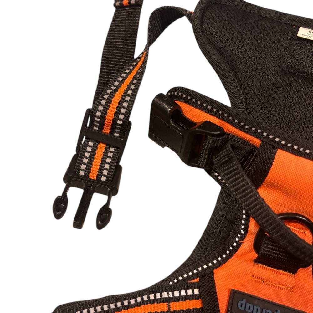 Dipperdap Orange and Black Dog Harness - Picture 5 of 5